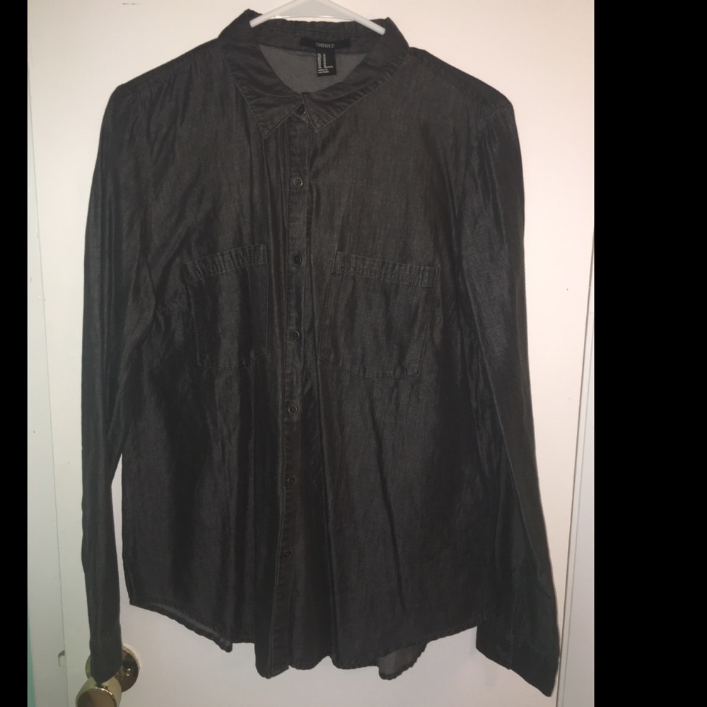 Dark gray Forever 21 flannel